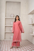 Graceful Pink Embroidered Cotton Suit