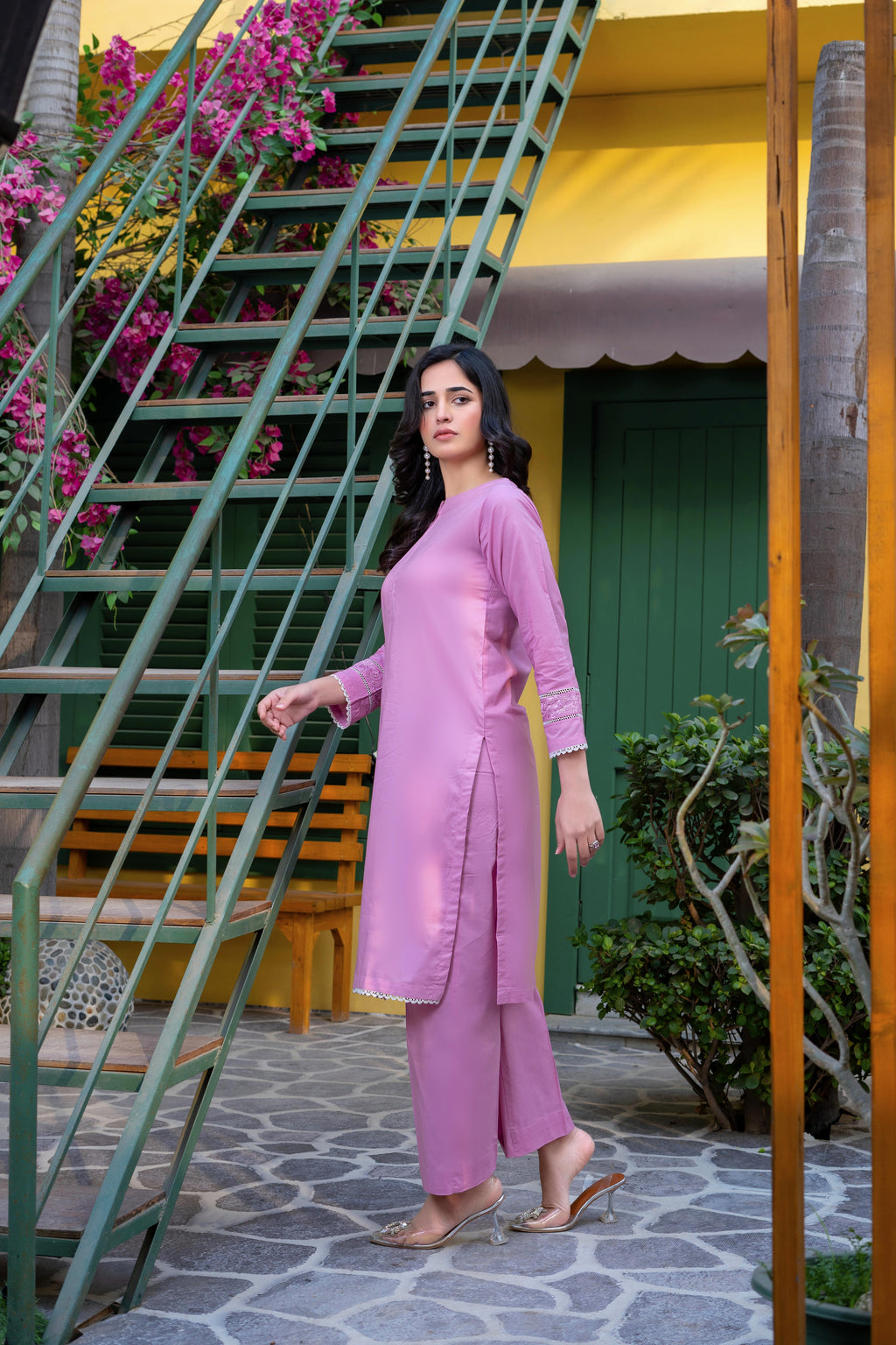 Stitched 2-Piece Suit – Lilac Grace with Subtle Accents