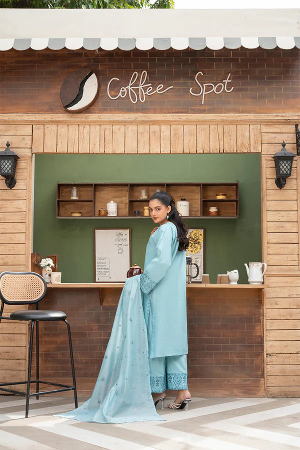 Elegant Floral Cotton 3 Piece Suit